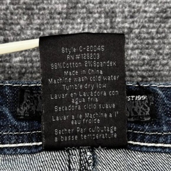 Cello Low Rise Boot Cut Jeans Embroidered Embellished Juniors 9 Y2K Distressed - Picture 6 of 16